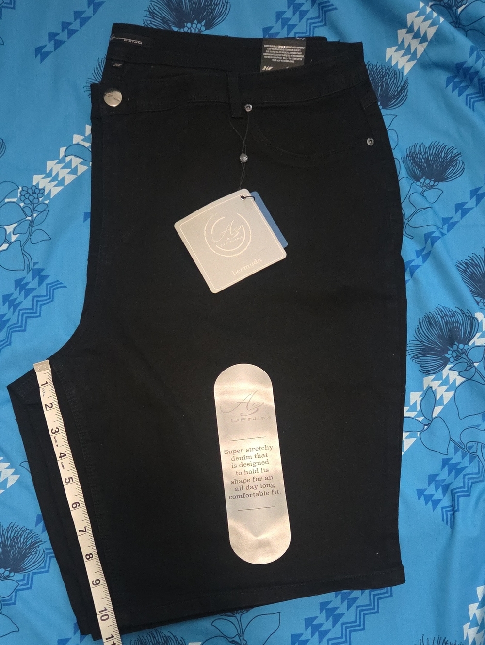 Ag Adriano Goldschmied Black Stretch Bermuda Jeggings